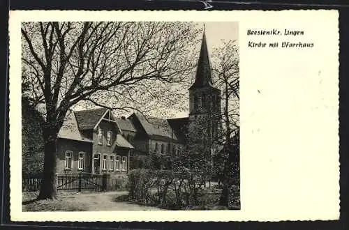 AK Beesten /Kr. Lingen, Kirche mit Pfarrhaus