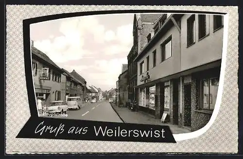 AK Weilerswist, Hauptstrasse mit Geschäften