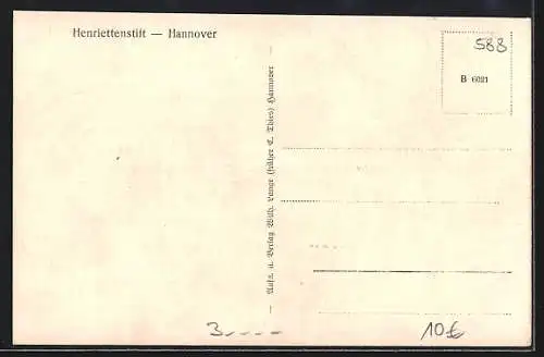 AK Hannover, Henriettenstift, Bienenkorb-Unterrichtshaus