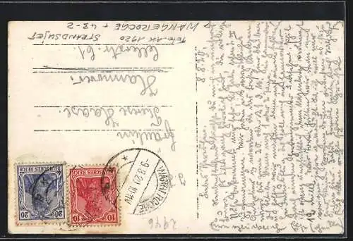 Foto-AK Wangerooge, Familie am Strand