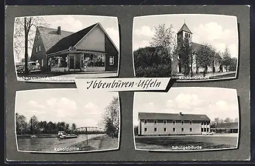 AK Ibbenbüren-Uffeln, Lebensmittel A. Tegelmann, Kirche, Schule