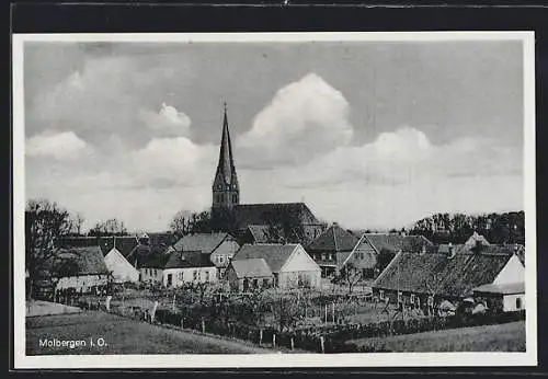 AK Molbergen i. O., Ortsansicht mit Kirche