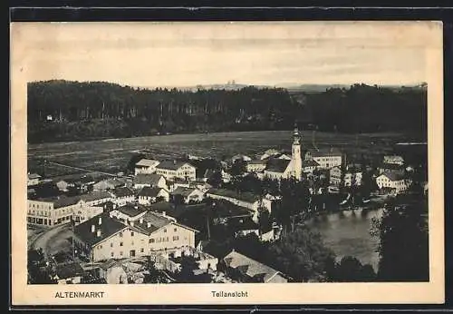 AK Altenmarkt / Alz, Teilansicht mit Kirche