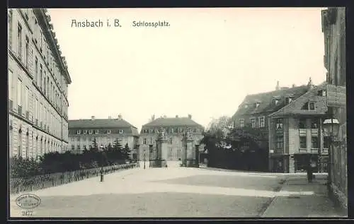 AK Ansbach i. B., Blick über den Schlossplatz