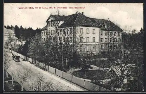 AK Königsfeld /Schwarzw., Mädchenanstalt mit Anlagen und Strasse