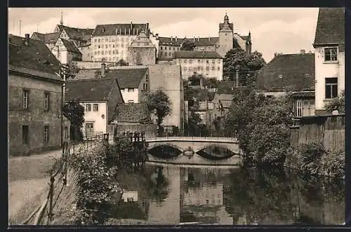 AK Colditz /Grimma, Klein-Venedig, Uferpartie