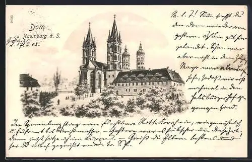 AK Naumburg a. S., Blick auf den Dom