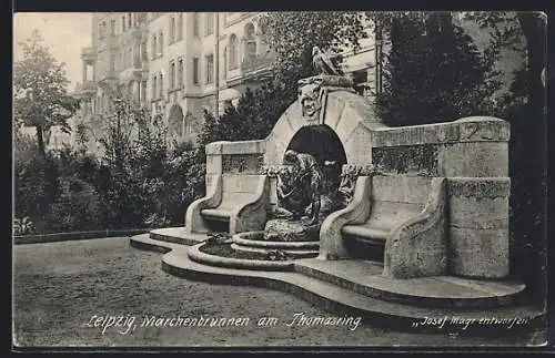 AK Leipzig, Märchenbrunnen am Thomasring
