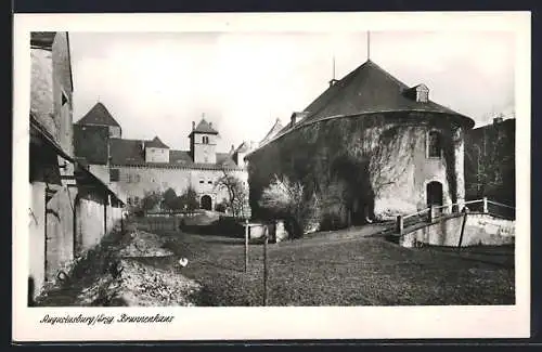 AK Augustusburg /Erzgeb., Schloss mit Brunnenhaus