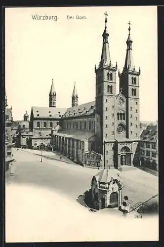 AK Würzburg, Dom im strahlenden Sonnenschein