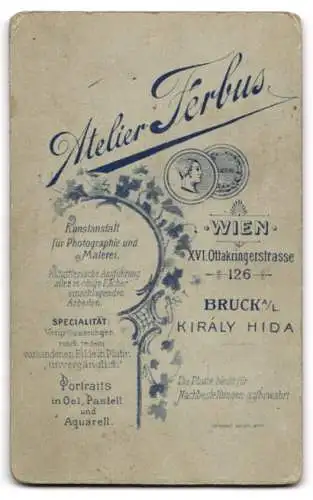 Fotografie Atelier Ferbus, Wien, Ottakringerstr, 126, Niedliches Schwesternpaar mit Blumenkorb