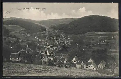 AK Altenbach / Schriesheim, Ortsansicht aus der Vogelschau