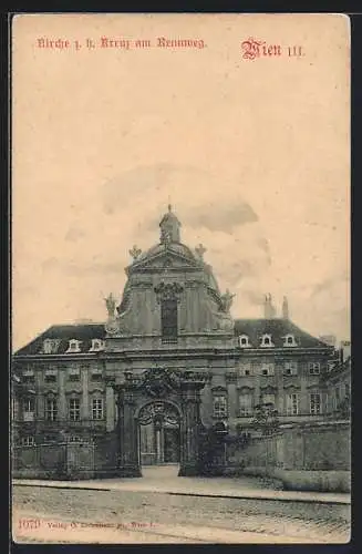 AK Wien III, Kirche z. h. Kreuz am Rennweg