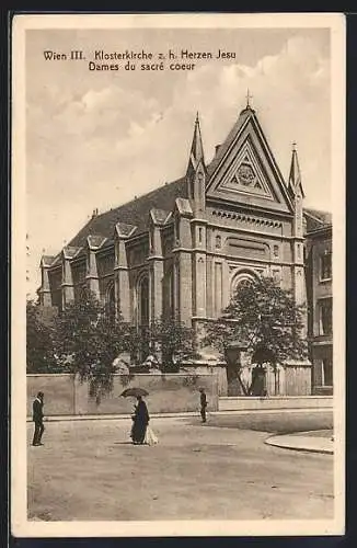 AK Wien, Klosterkirche z. h. Herzen Jesu, Dames du sacre coeur