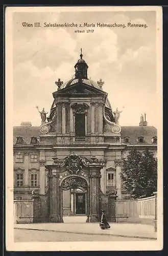 AK Wien, Salesianerkirche z. Maria Heimsuchung, Rennweg, erbaut 1717