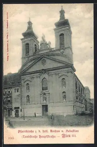 AK Wien, Pfarrkirche z. d. Heil. Rochus u. Sebastian Landstrasse