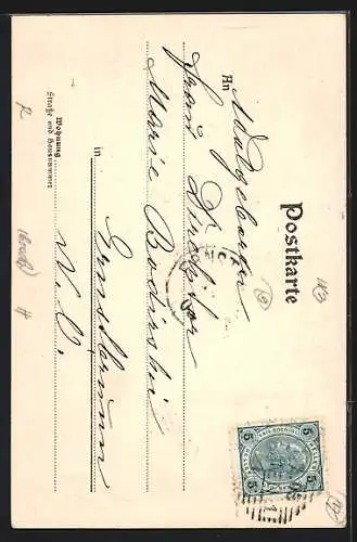 AK Wien, Russische Kirche mit Strassenpartie