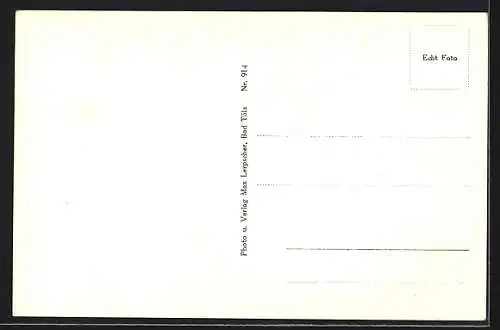 AK Wackersberg b. Bad Tölz / Obb., Dorfpartie mit Kirche