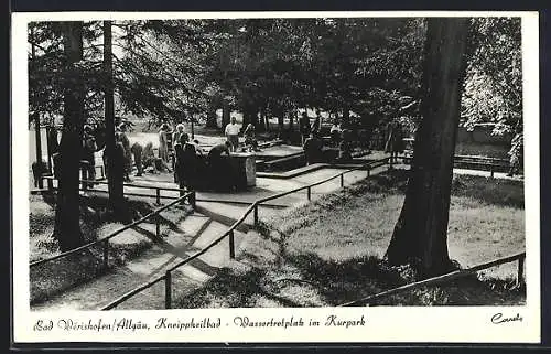 AK Bad Wörishofen /Allgäu, Wassertretplatz im Kurpark