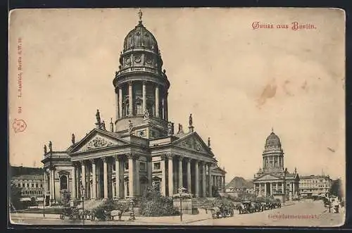 AK Berlin, Gendarmenmarkt mit Pferdekutschen