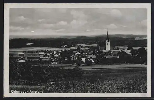 AK Amerang /Chiemgau, Ortsansicht mit Kirche