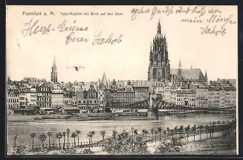 AK Alt-Frankfurt, Totalansicht mit Blick auf den Dom