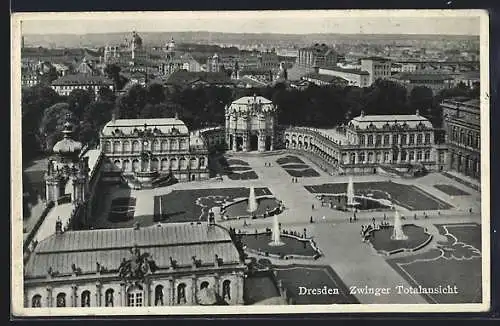 AK Dresden, Totalansicht des Zwinger