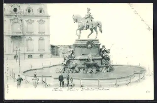 AK Köln-Neustadt, Kaiser-Wilhelm-Denkmal mit Familie