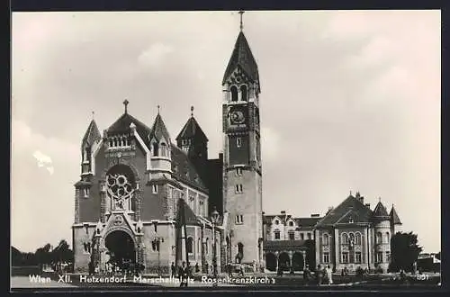 AK Wien, Hetzendorf, Rosenkranzkirche am Marschallplatz