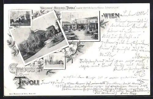 AK Wien, Restaurant Tivoli, Terrasse und Eingang