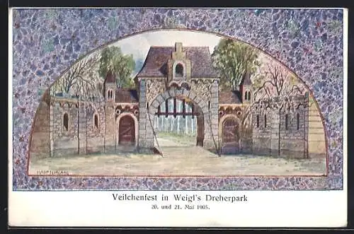 AK Wien, Veilchenfest in Weigls Dreherpark 1905