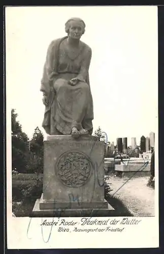 AK Wien, Denkmal der Mutter auf dem Baumgartner Friedhof, André Roder