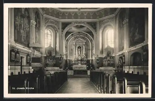 AK Wien, St. Josefs-Kirche, Innenansicht