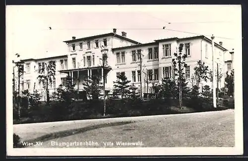 AK Wien, Baumgartnerhöhe mit Villa Wienerwald