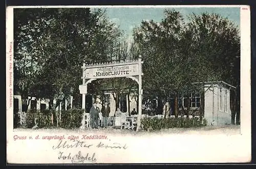 AK Wien, Gasthaus Knödlhütte J. Scheuer