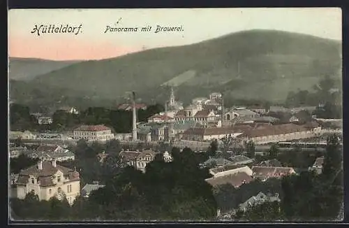AK Wien, Hütteldorf, Panorama mit Brauerei