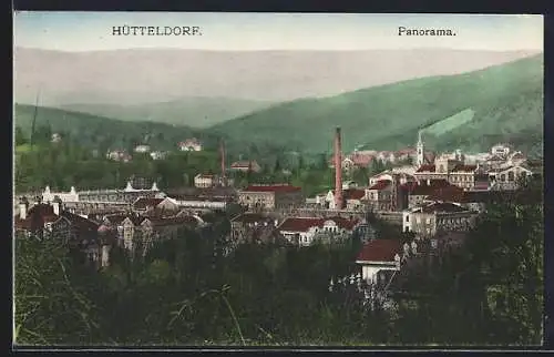 AK Wien, Hütteldorf, Ortspanorama von oben