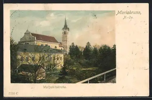 AK Hadersdorf-Weidlingau, Mariabrunn, Partie an der Wallfahrtskirche