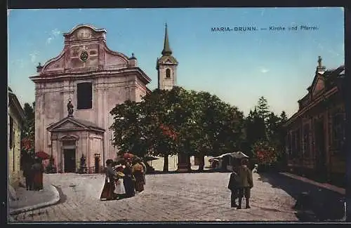 AK Wien, Maria-Brunn, Kirche und Pfarrei, Ortspartie