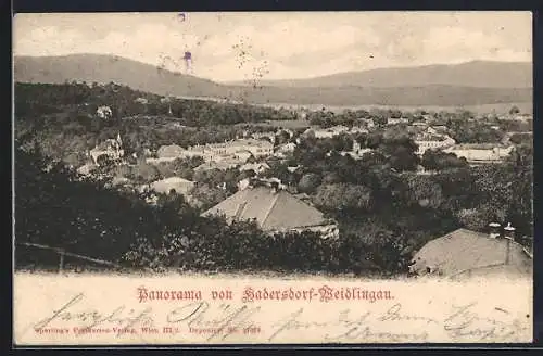 AK Wien, Panorama von Hadersdorf-Weidlingau