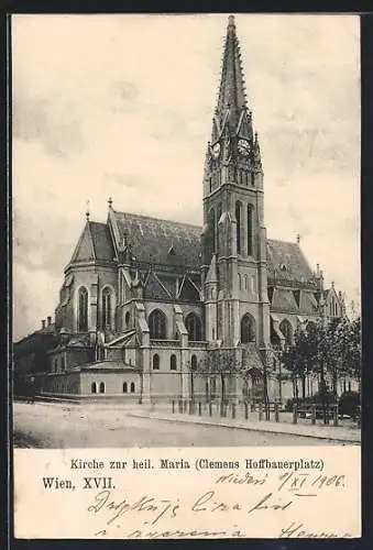 AK Wien, Kirche zur heil. Maria, Clemens Hoffbauerplatz