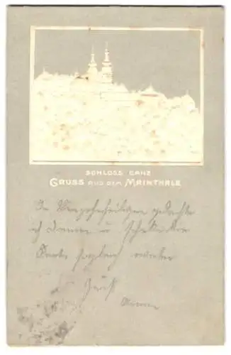 Relief-AK Schloss Banz im Mainthale