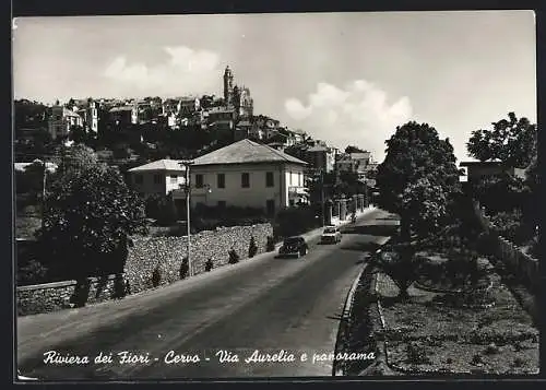 AK Cervo /Riviera dei Fiori, Via Aurelia e panorama