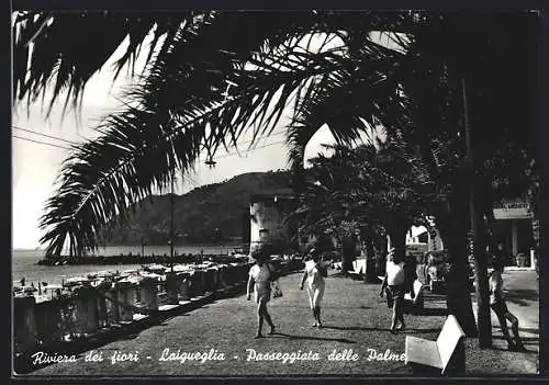 AK Laigueglia /Riviera dei fiori, Passeggiata delle Palme