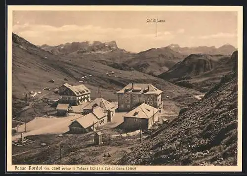 AK Passo Pordoi, Albergo verso le Tofane e Col di Lana