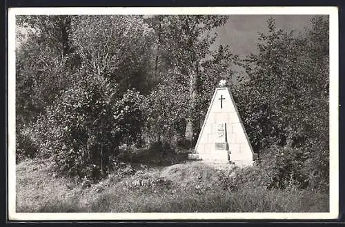 AK Eferding, Stephan-Fadinger-Grabdenkmal im Wilden Moos, Errichtet 1926