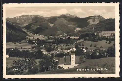 AK Göstling a. d. Ybbs, Panorama mit Kirche