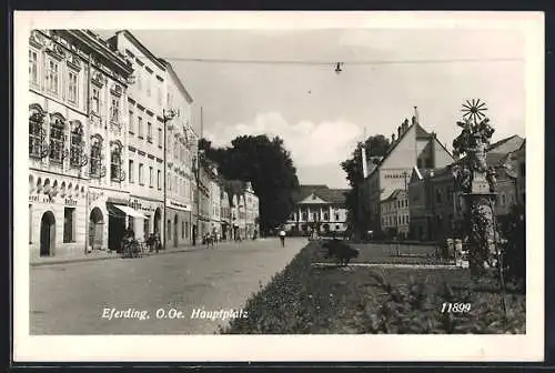 AK Eferding /O. Oe., Hauptplatz mit Cafe
