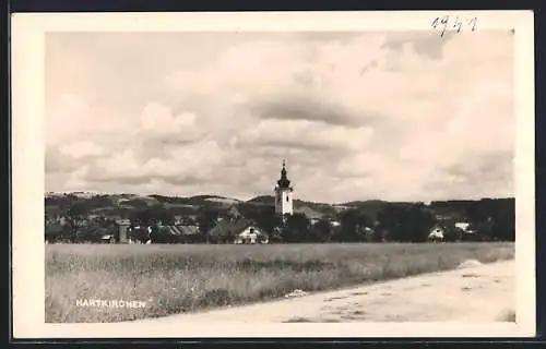 AK Hartkirchen, Ortspartie mit Kirche