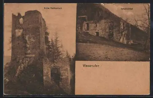 AK Waldkirchen am Wesen, Wesenufer, Zellerschlössl, Ruine Haichenbach